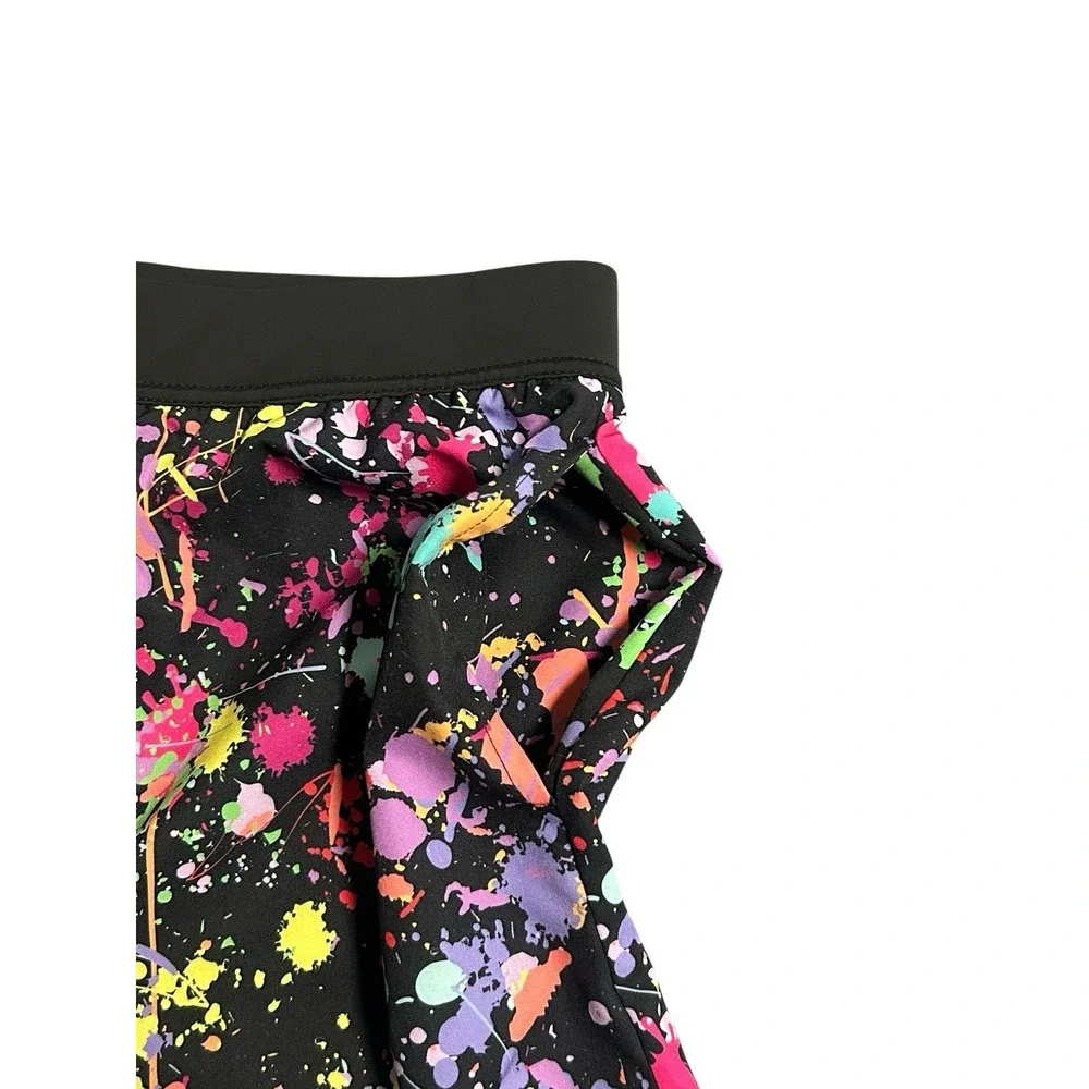 Tachuntfish THF Athletic Shorts Neon Paint  Splatter Men's Large Performance Gym